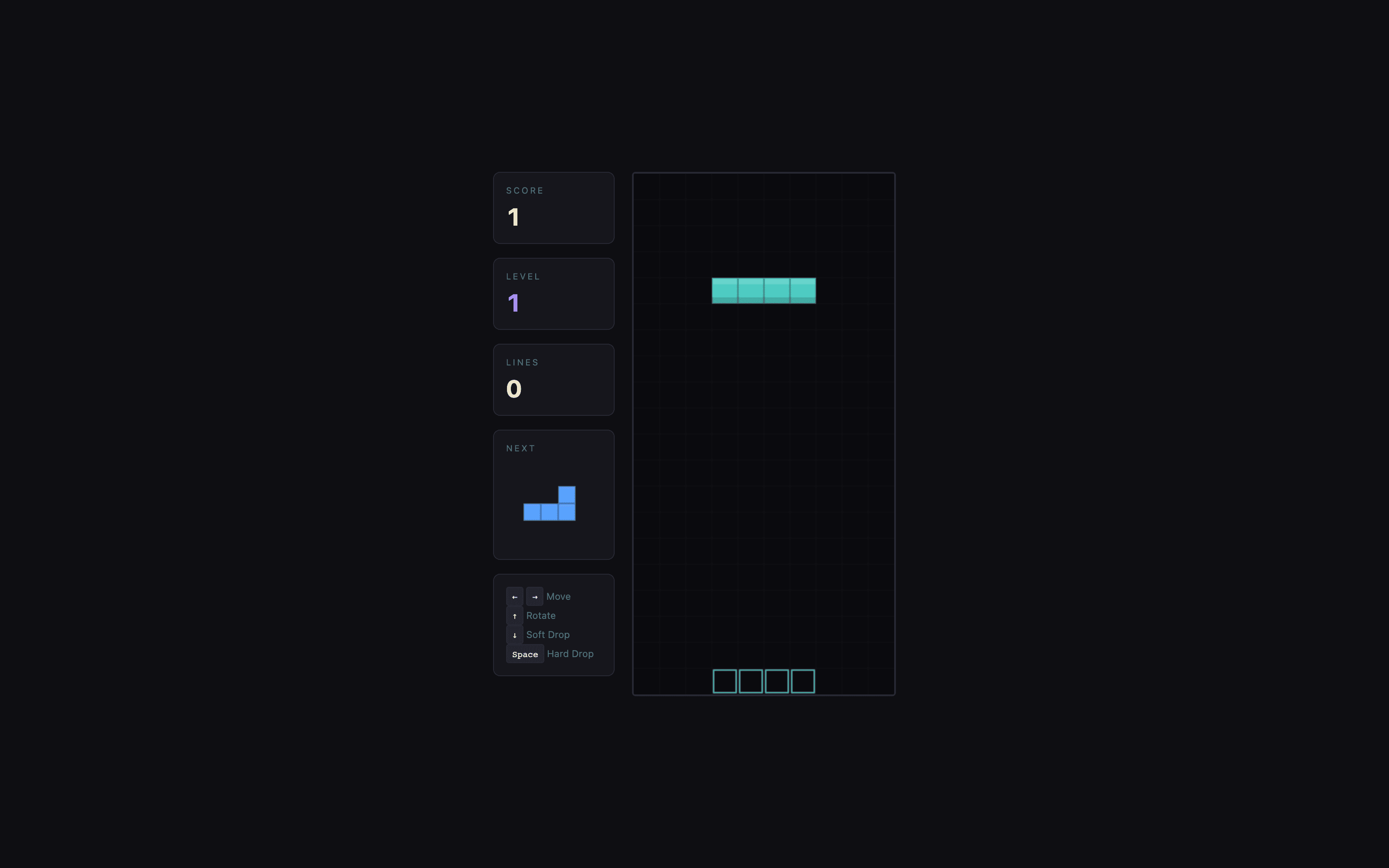 Tetris Lite demo still