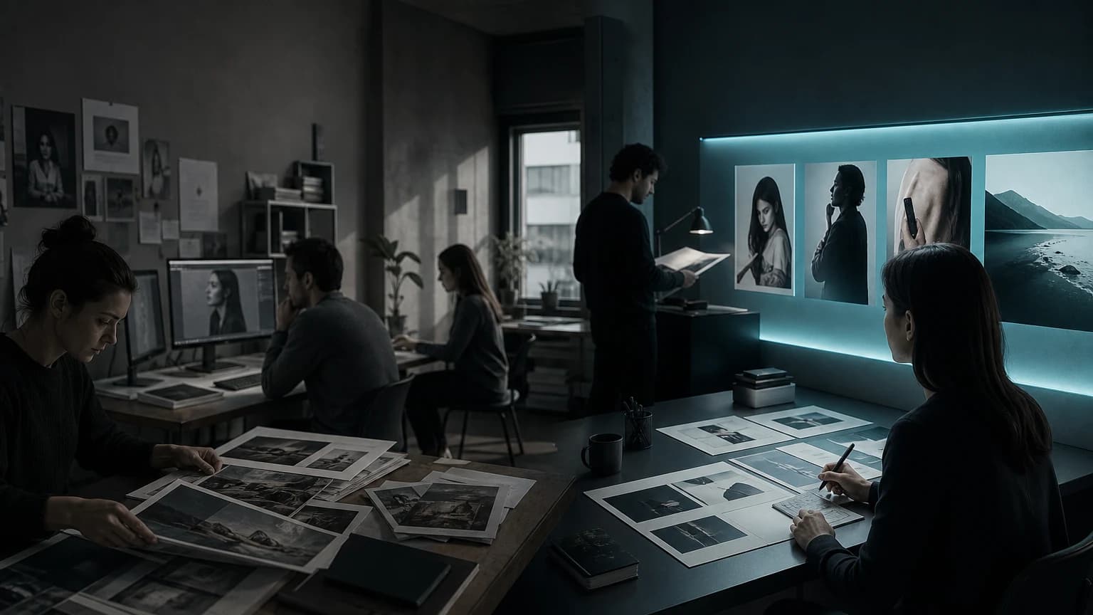 An editorial scene for Klarna contrasts produce images and translate campaign collateral with generate marketing images and translate copy in the ai marketing production workflow.